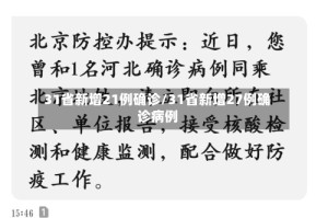 31省新增21例确诊/31省新增27例确诊病例