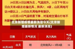 北京新增疫情最新消息今天(北京新增最新情况 最新消息)