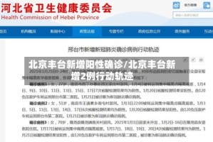 北京丰台新增阳性确诊/北京丰台新增2例行动轨迹