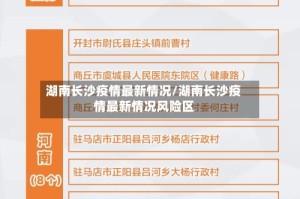 湖南长沙疫情最新情况/湖南长沙疫情最新情况风险区
