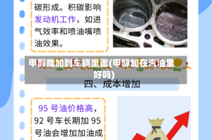 甲醇能加到车辆里面(甲醇加在汽油里好吗)