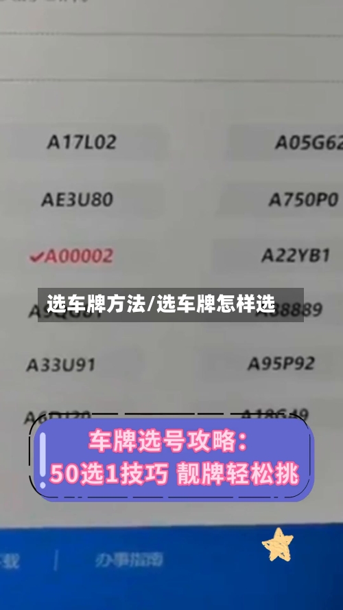 选车牌方法/选车牌怎样选-第2张图片