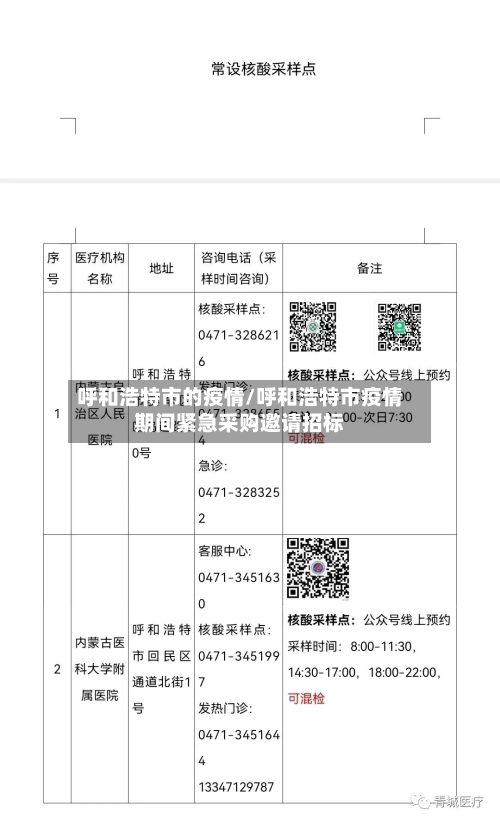 呼和浩特市的疫情/呼和浩特市疫情期间紧急采购邀请招标-第2张图片