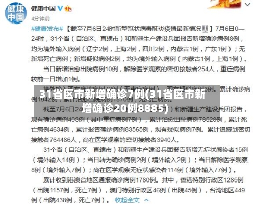 31省区市新增确诊7例(31省区市新增确诊20例8885)-第2张图片