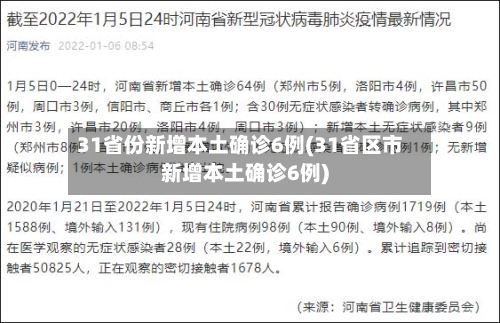 31省份新增本土确诊6例(31省区市新增本土确诊6例)-第1张图片