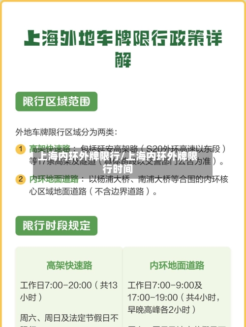上海内环外牌限行/上海内环外牌限行时间-第2张图片