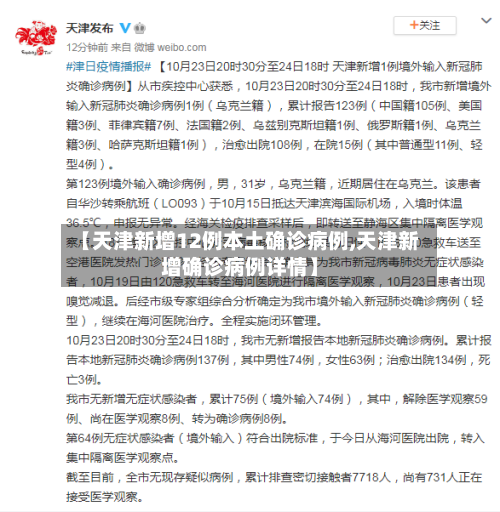 【天津新增12例本土确诊病例,天津新增确诊病例详情】-第2张图片