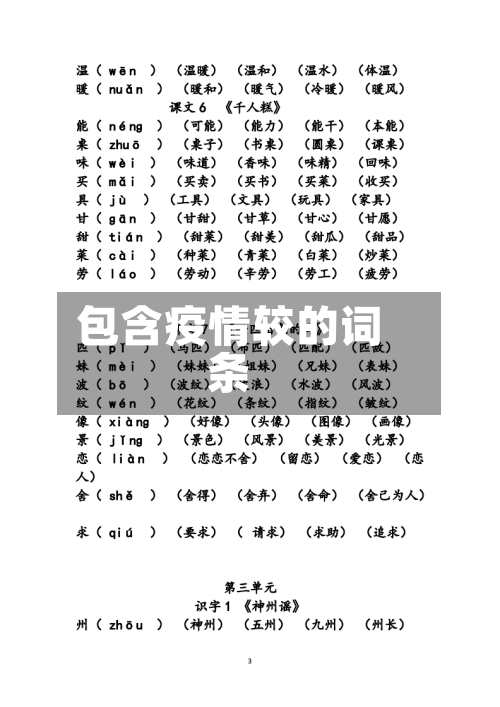 包含疫情较的词条-第3张图片