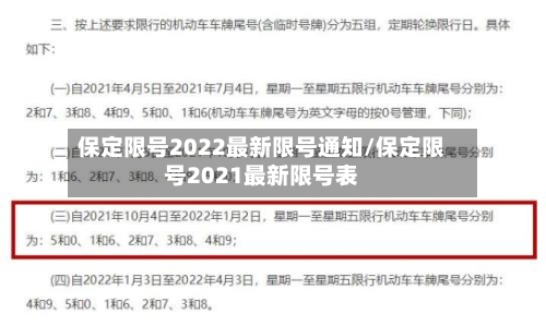 保定限号2022最新限号通知/保定限号2021最新限号表-第2张图片