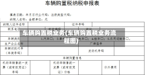 车辆购置税业务(车辆购置税业务流程图)-第1张图片