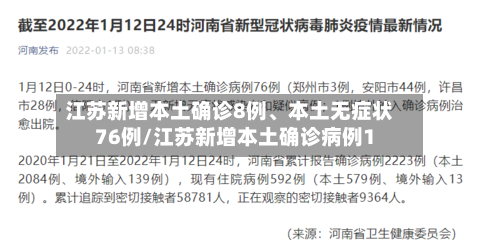 江苏新增本土确诊8例、本土无症状76例/江苏新增本土确诊病例1-第2张图片