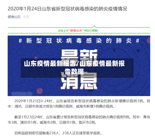 山东疫情最新报告/山东疫情最新报告数据-第1张图片