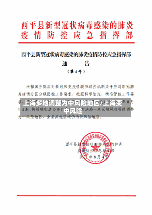 上海多地调整为中风险地区/上海变中风险-第1张图片