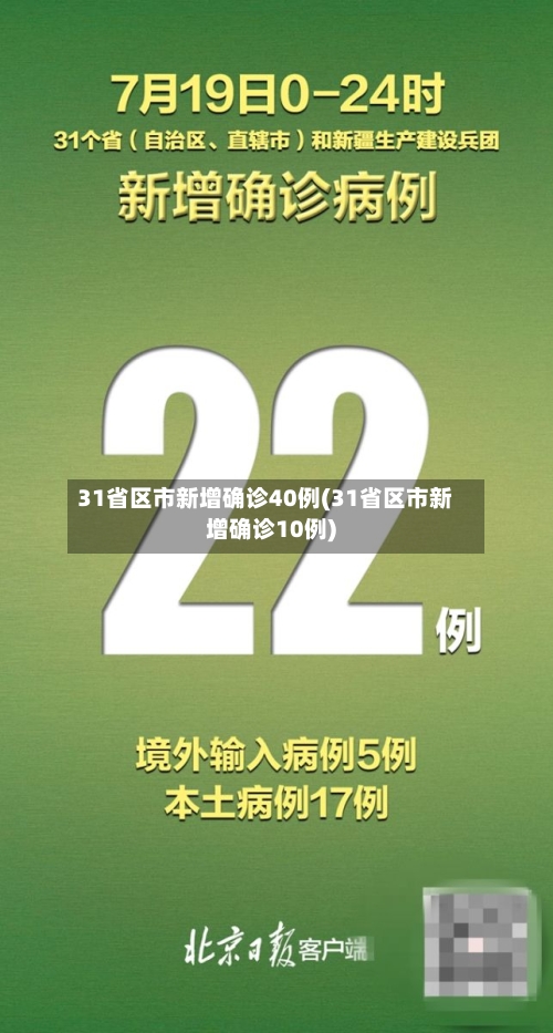 31省区市新增确诊40例(31省区市新增确诊10例)-第1张图片